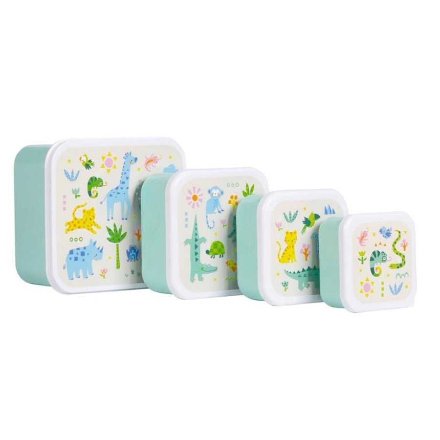 Set x4 fiambreras infantiles Jungla - Nanetes