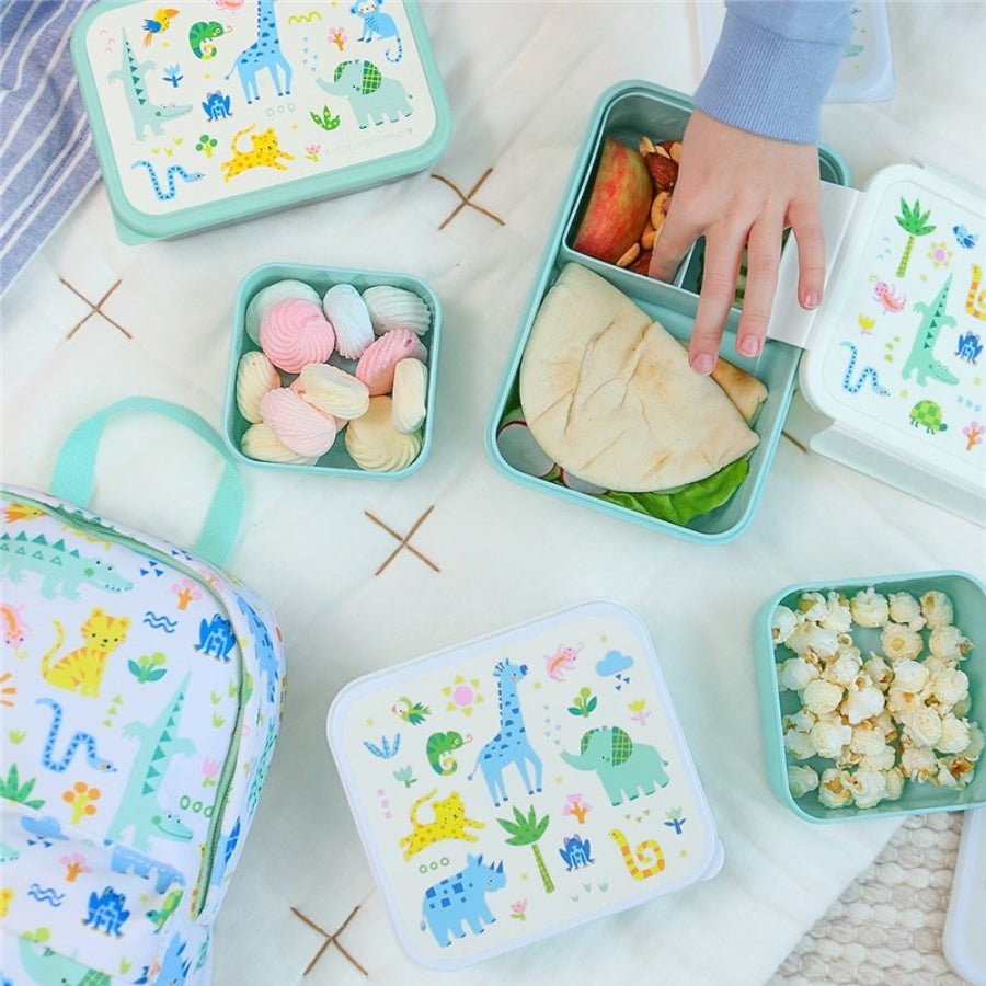 Set x4 fiambreras infantiles Jungla - Nanetes
