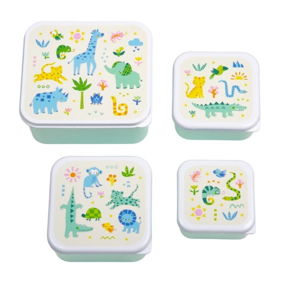 Set x4 fiambreras infantiles Jungla - Nanetes