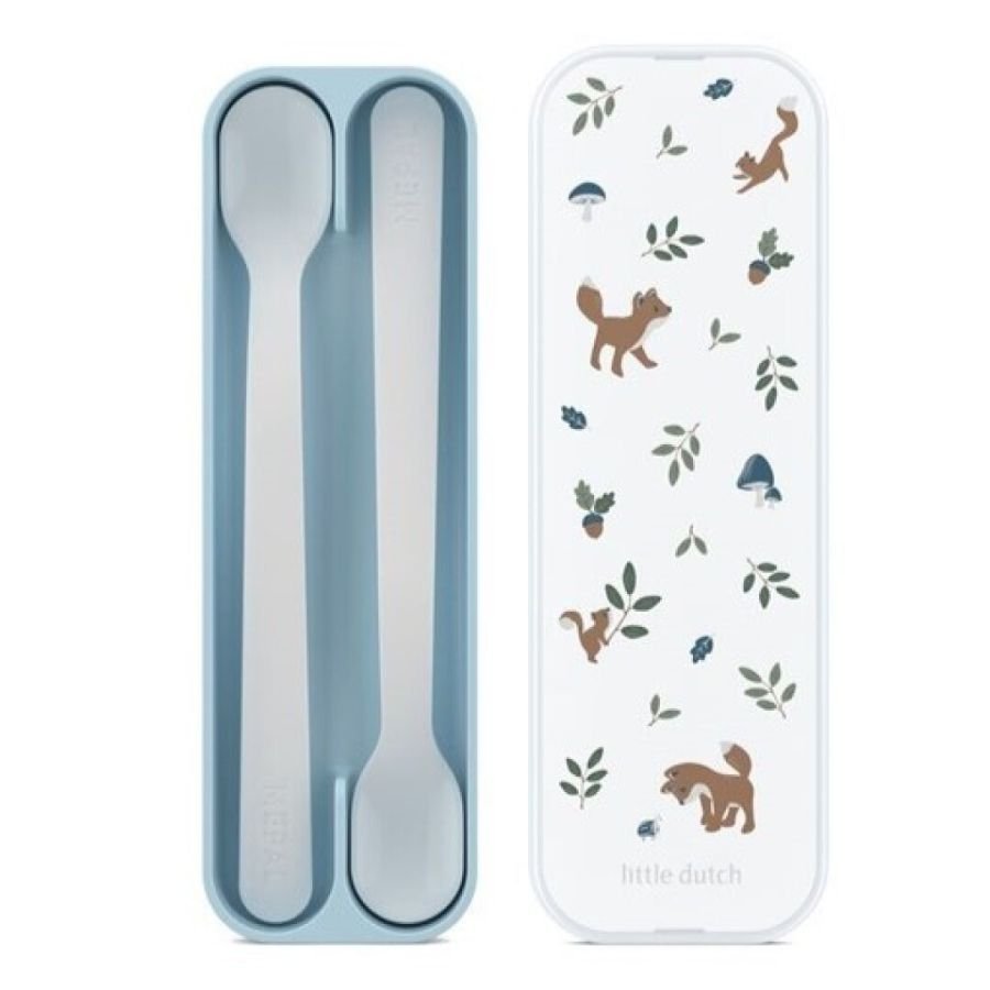 Pack x2 cucharas papilla Forest Azul Little Duch - Nanetes