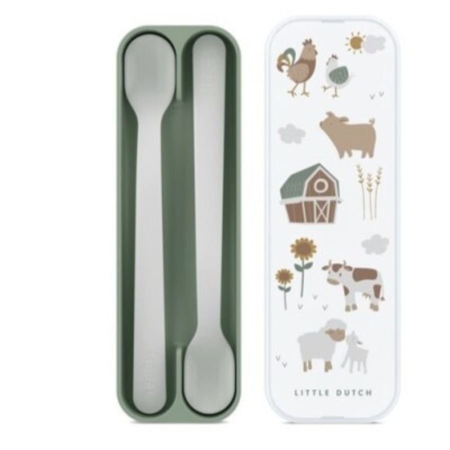 Pack x2 cucharas papilla Granja verde Little Duch - Nanetes