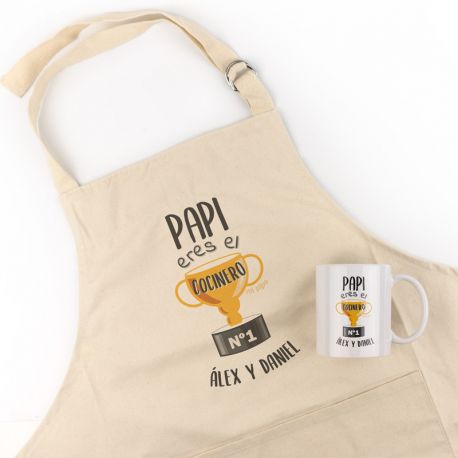Pack Delantal y taza Padre COcinero - Nanetes