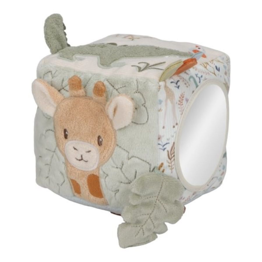 Cubo peluche actividades Safari Little Dutch