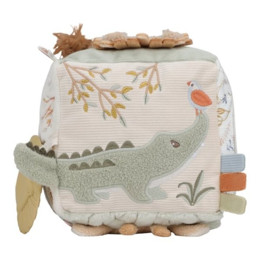 Cubo peluche actividades Safari Little Dutch