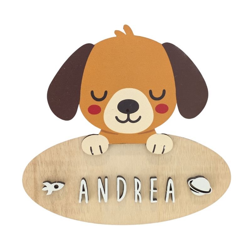 Placa puerta personalizada decorativa Perro - Nanetes