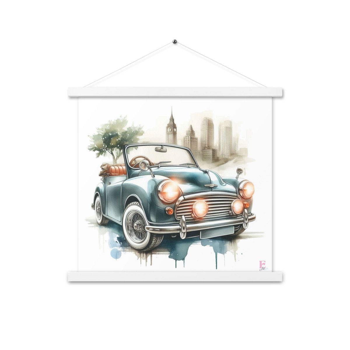 Poster colgador coche clasico - Nanetes
