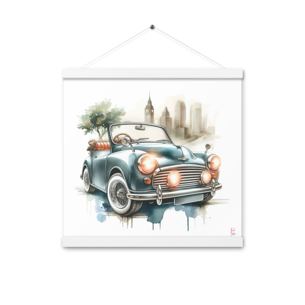 Poster colgador coche clasico - Nanetes