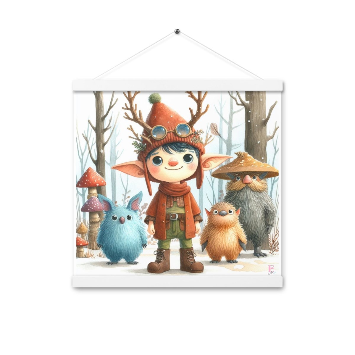 Poster Colgador Duende rojo del bosque - Nanetes