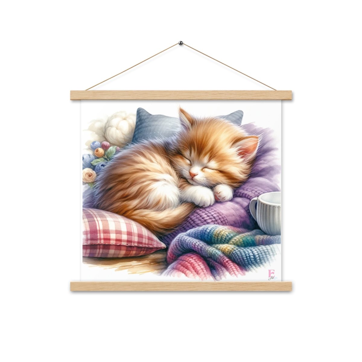 Poster colgador Gatito durmiendo - Nanetes
