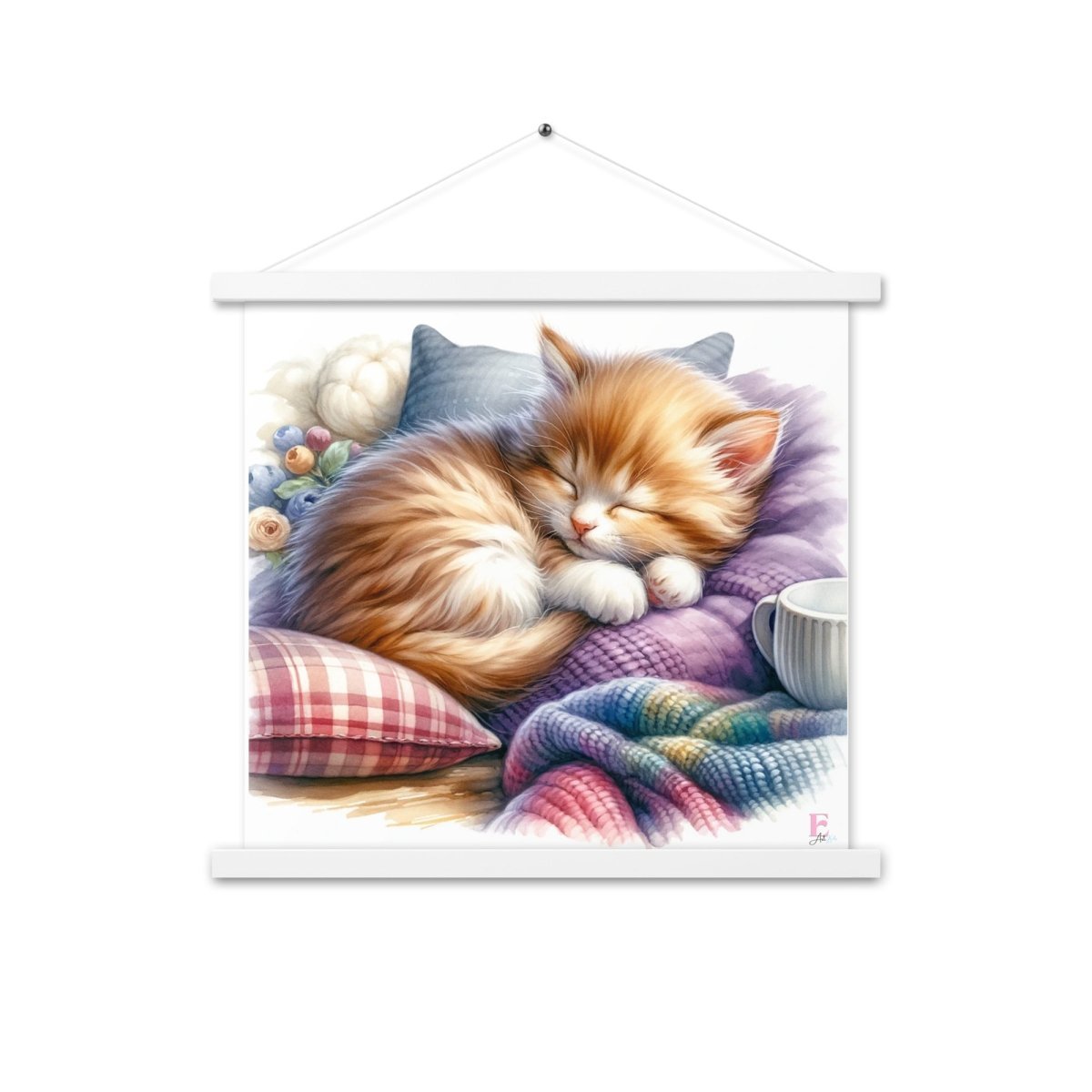 Poster colgador Gatito durmiendo - Nanetes