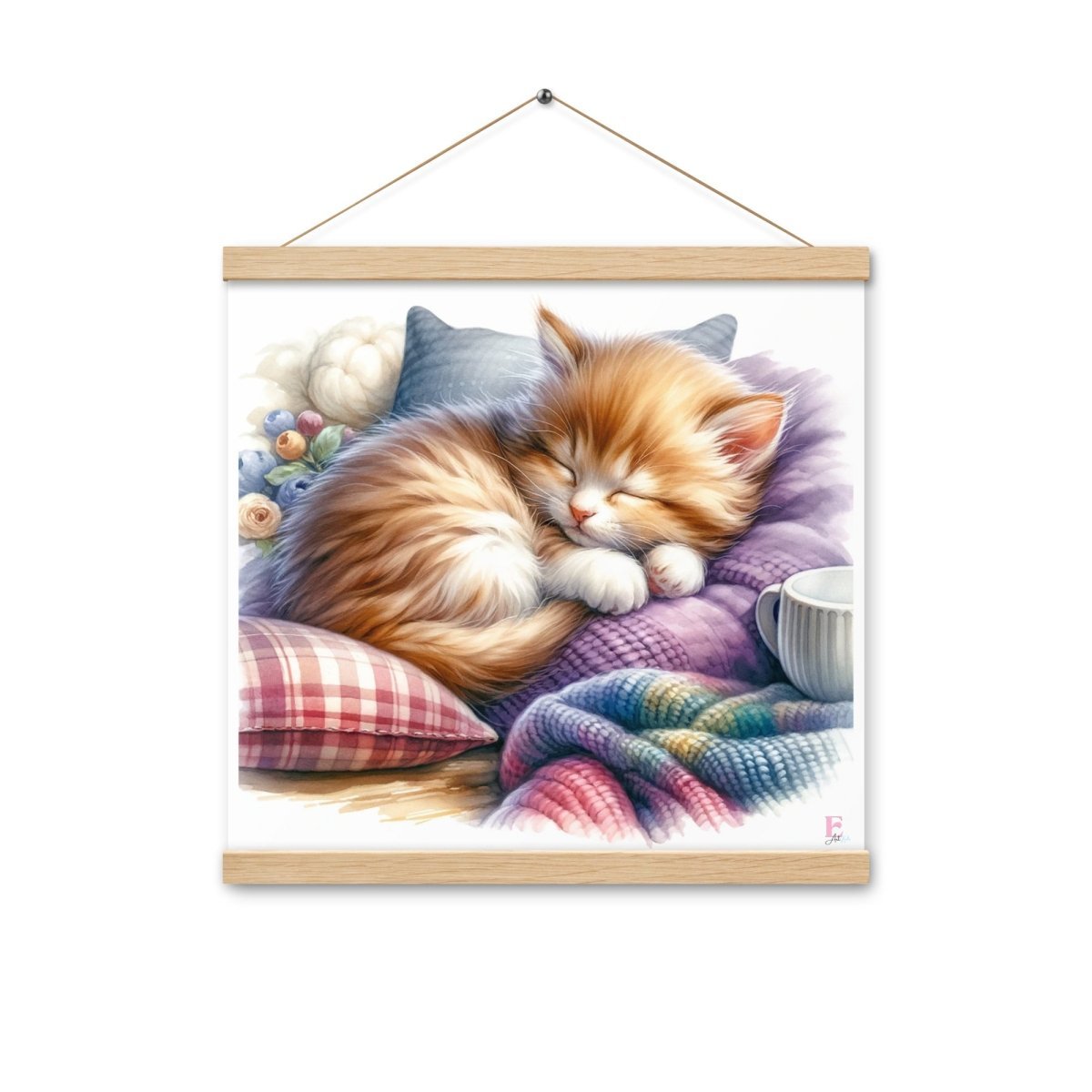 Poster colgador Gatito durmiendo - Nanetes
