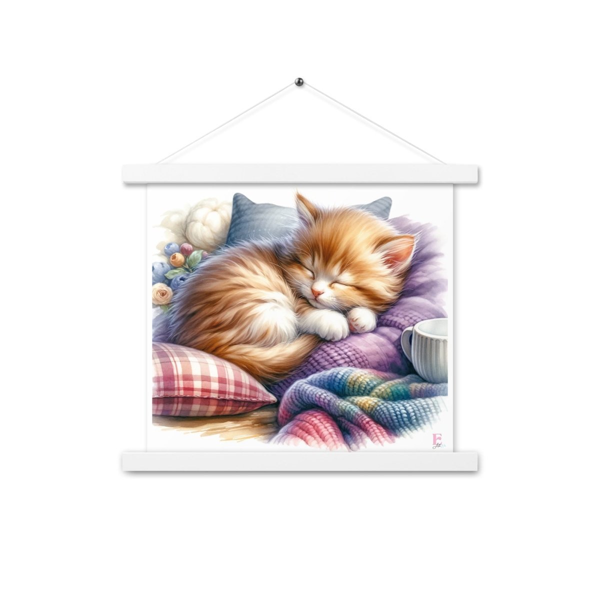Poster colgador Gatito durmiendo - Nanetes