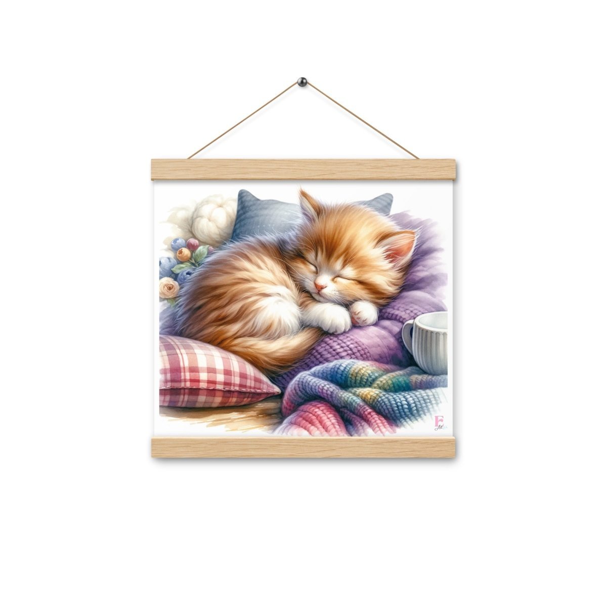 Poster colgador Gatito durmiendo - Nanetes