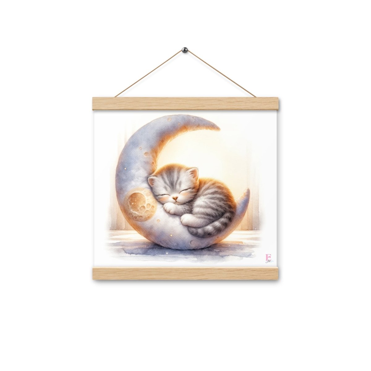 Poster colgador Gatito en la Luna - Nanetes
