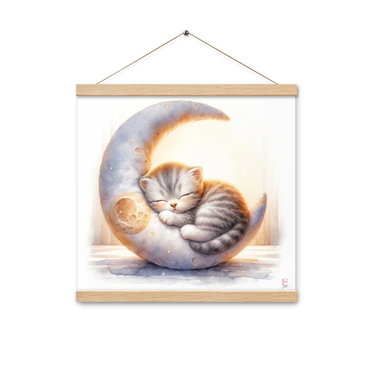 Poster colgador Gatito en la Luna - Nanetes