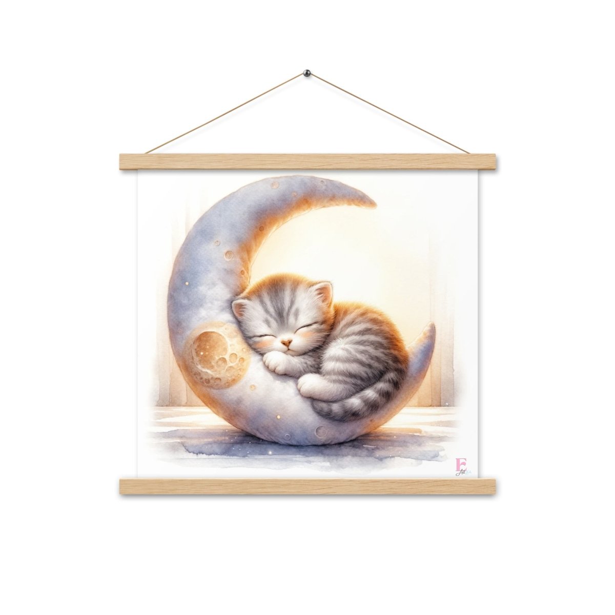 Poster colgador Gatito en la Luna - Nanetes
