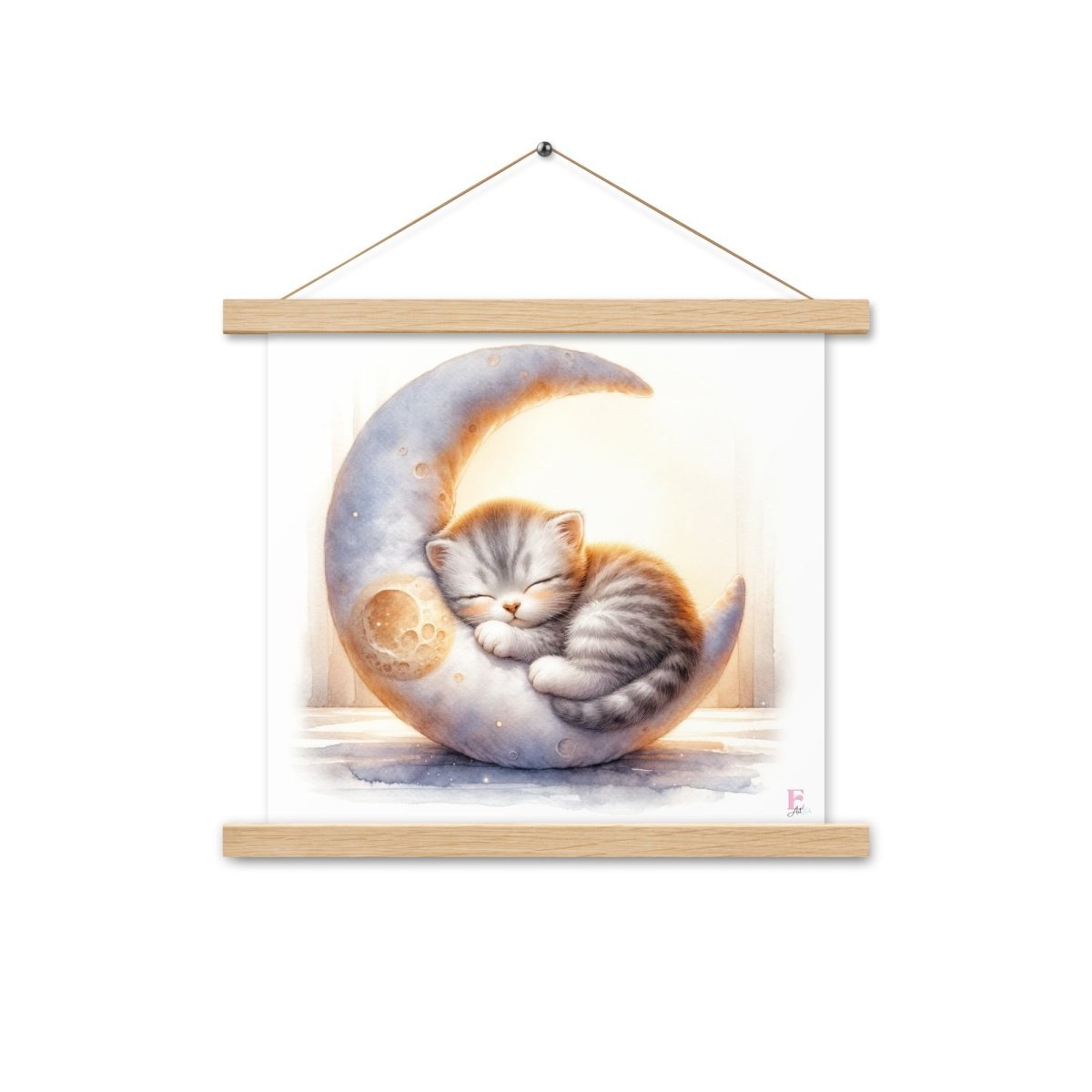 Poster colgador Gatito en la Luna - Nanetes