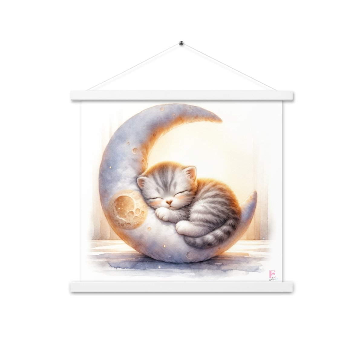 Poster colgador Gatito en la Luna - Nanetes