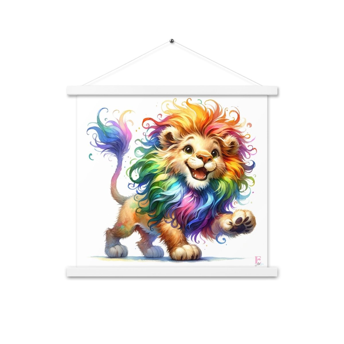 Poster colgador Leon de colores - Nanetes
