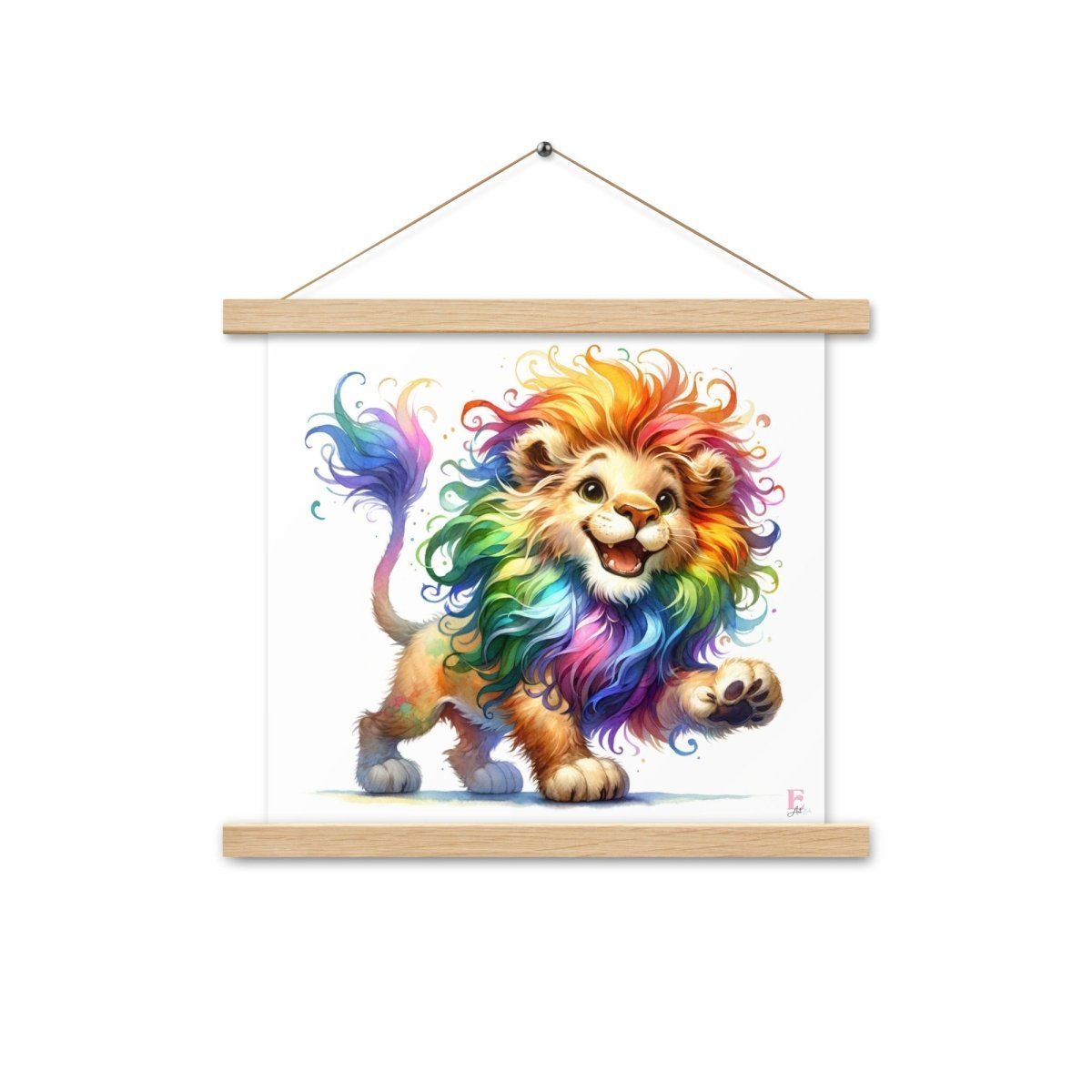 Poster colgador Leon de colores - Nanetes