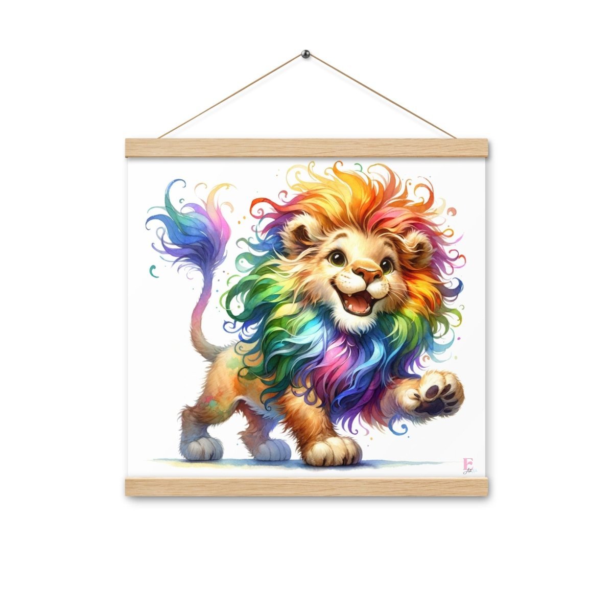 Poster colgador Leon de colores - Nanetes
