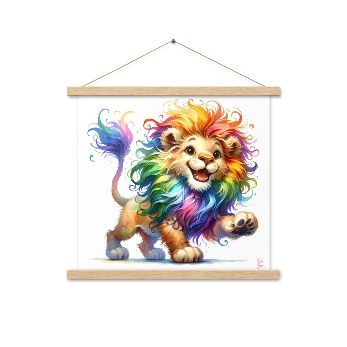 Poster colgador Leon de colores - Nanetes