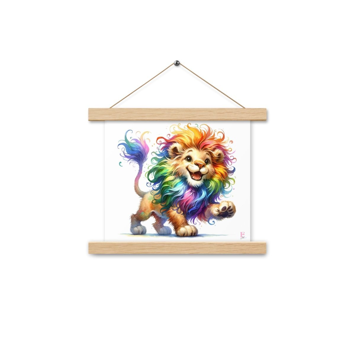 Poster colgador Leon de colores - Nanetes