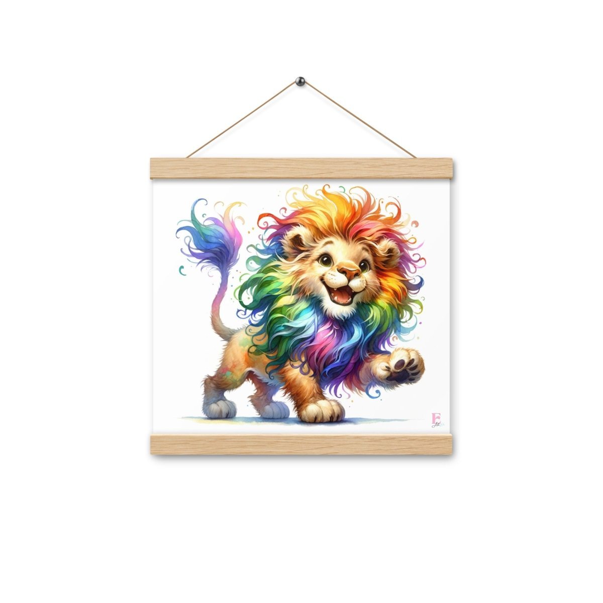 Poster colgador Leon de colores - Nanetes
