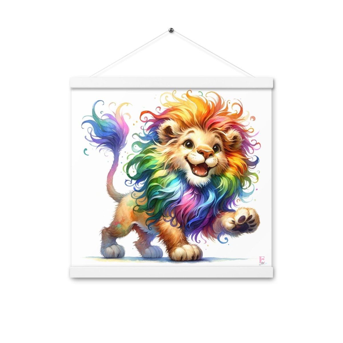 Poster colgador Leon de colores - Nanetes
