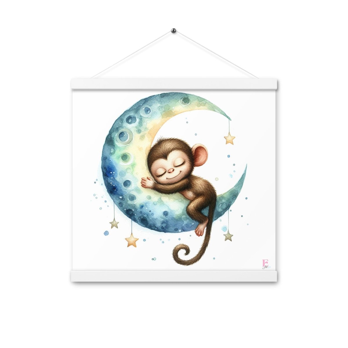 Poster colgador Mono en la Luna - Nanetes