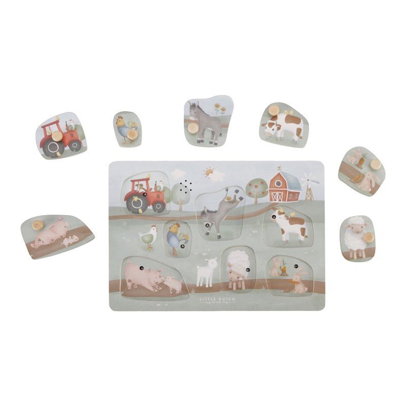 Puzzle con sonido madera Granja Little Duch - Nanetes