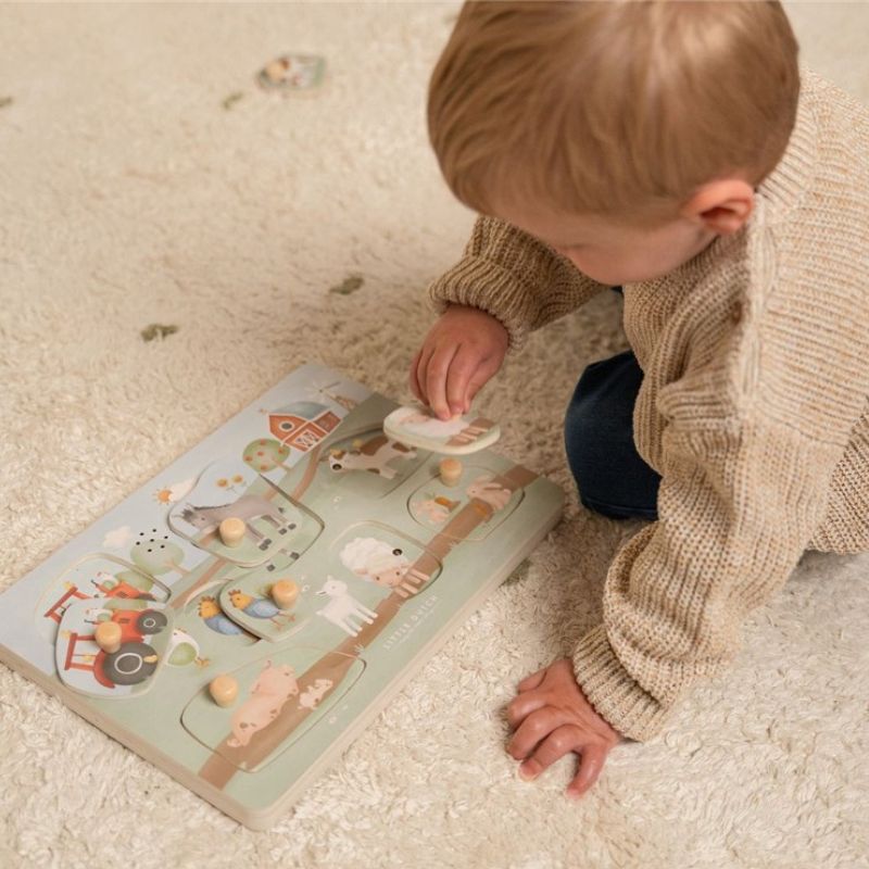 Puzzle con sonido madera Granja Little Duch - Nanetes