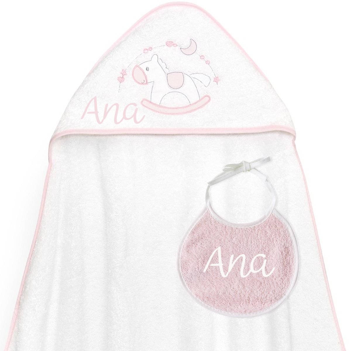 Regalo bebé Capa Baño Babero Caballito - Nanetes