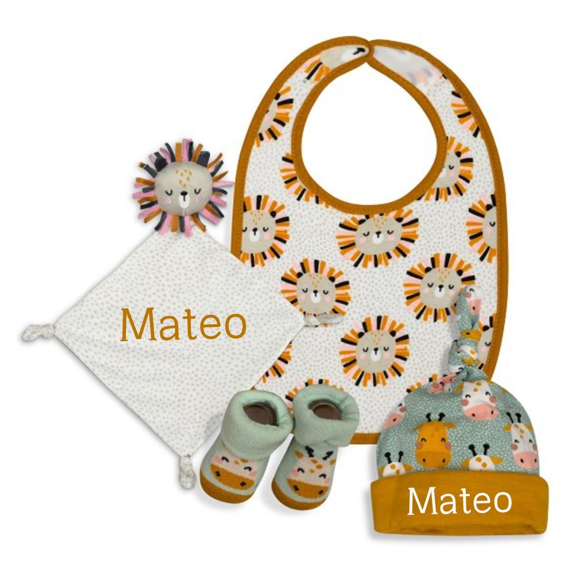 Set regalo bebé personalizado León - Nanetes