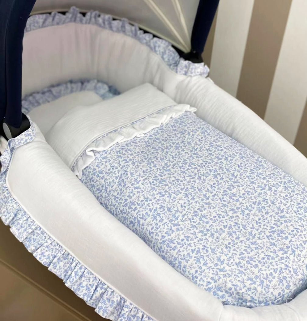 Saco Capazo Florecitas celeste Nanetes - Nanetes