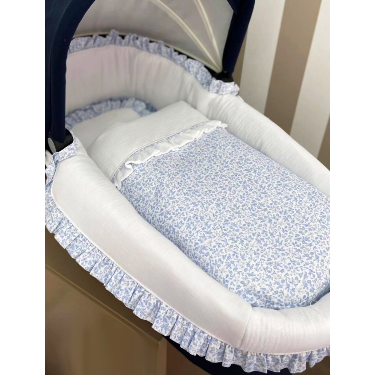 Saco Capazo Florecitas celeste Nanetes - Nanetes