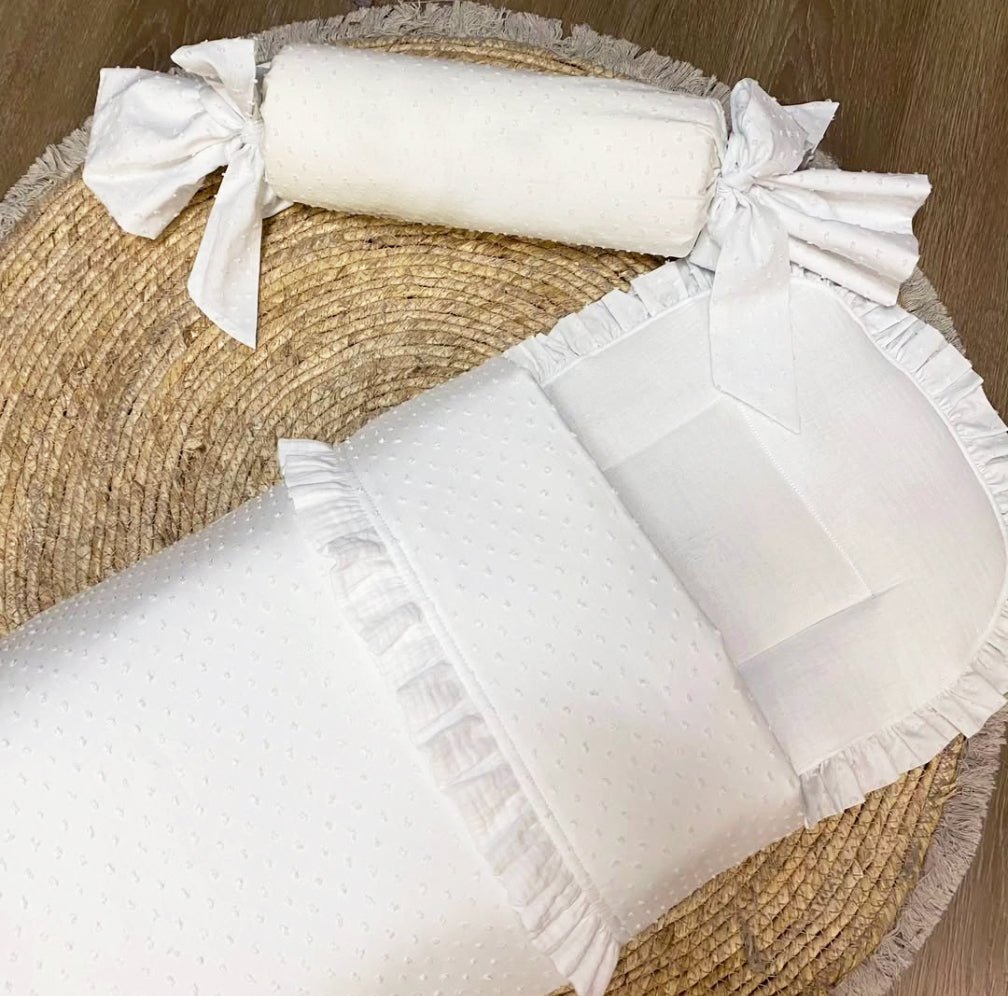 Saco Capazo Plumeti blanco Nanetes - Nanetes