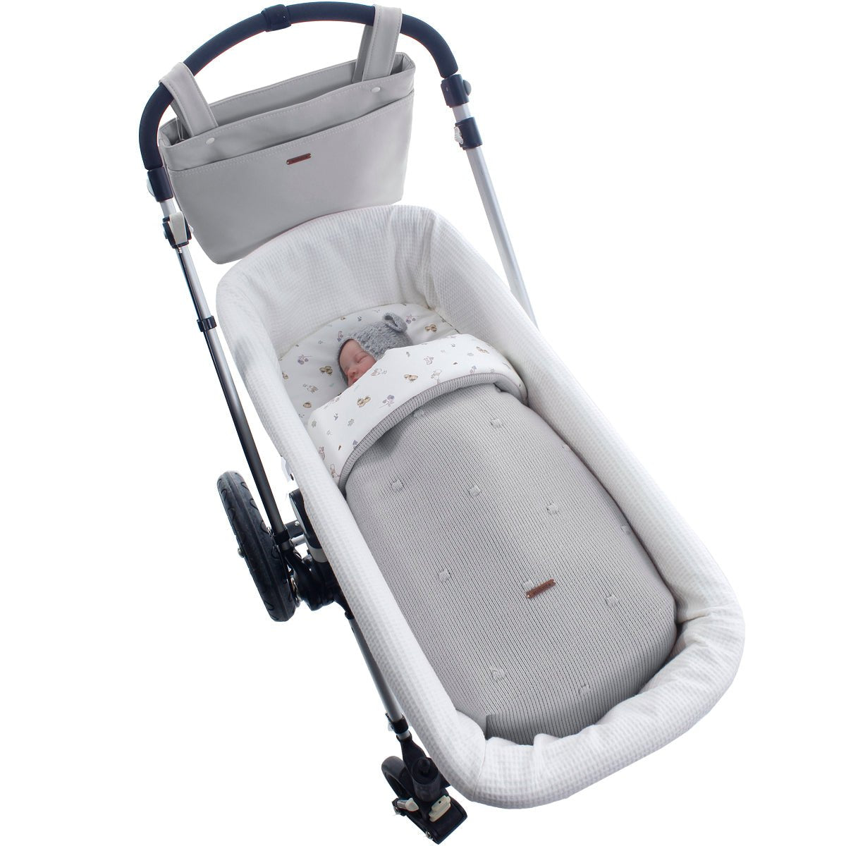 Saco capazo Invierno Punto Benjamin Gris Uzturre - Nanetes