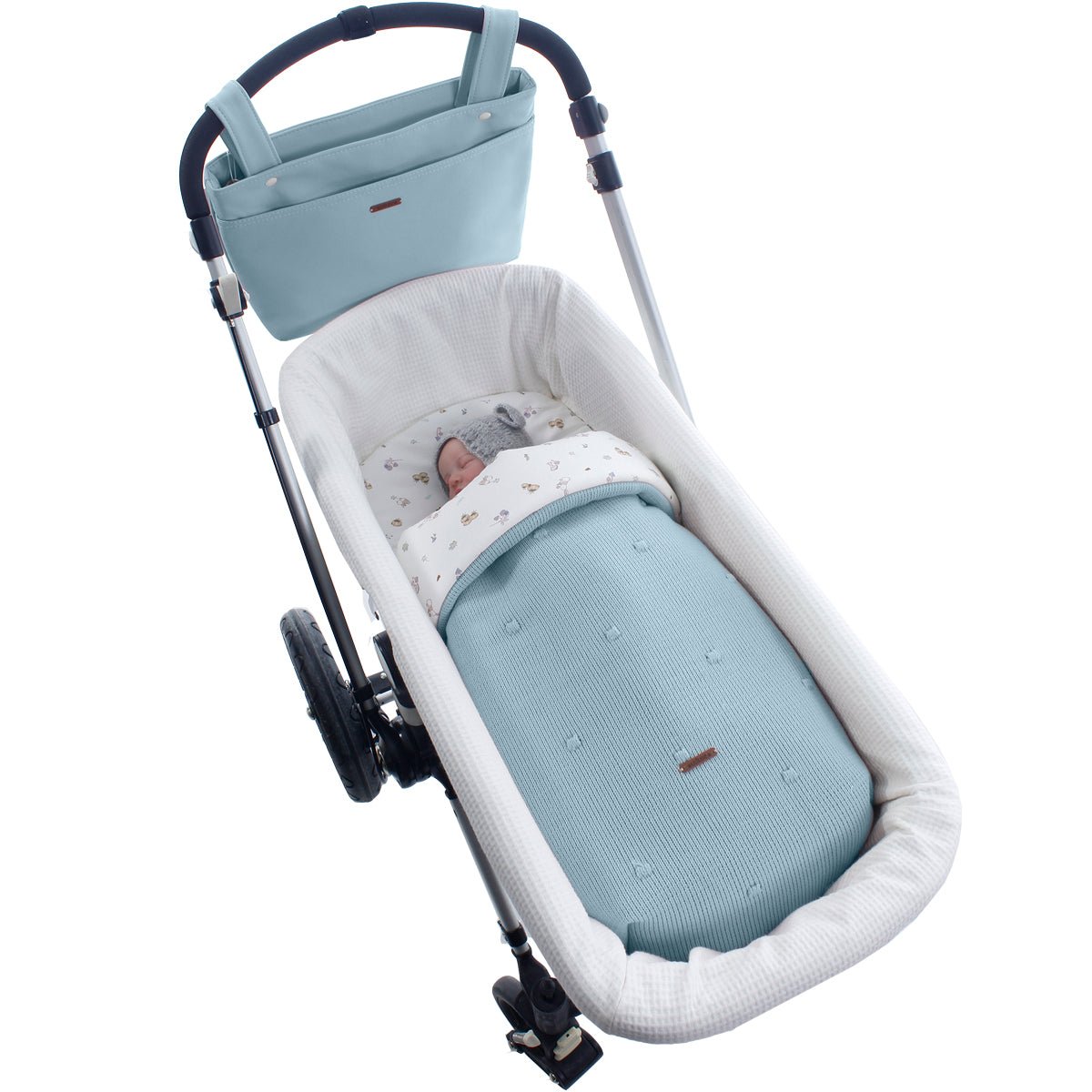 Saco capazo Invierno Punto Benjamin Menta Uzturre - Nanetes