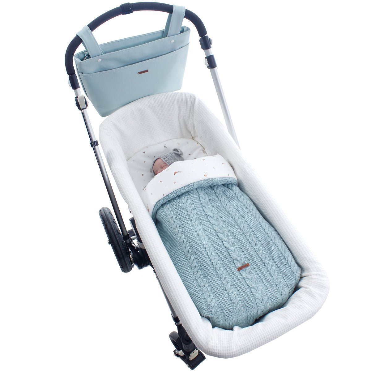 Saco capazo Invierno Punto Bastian Menta Uzturre - Nanetes