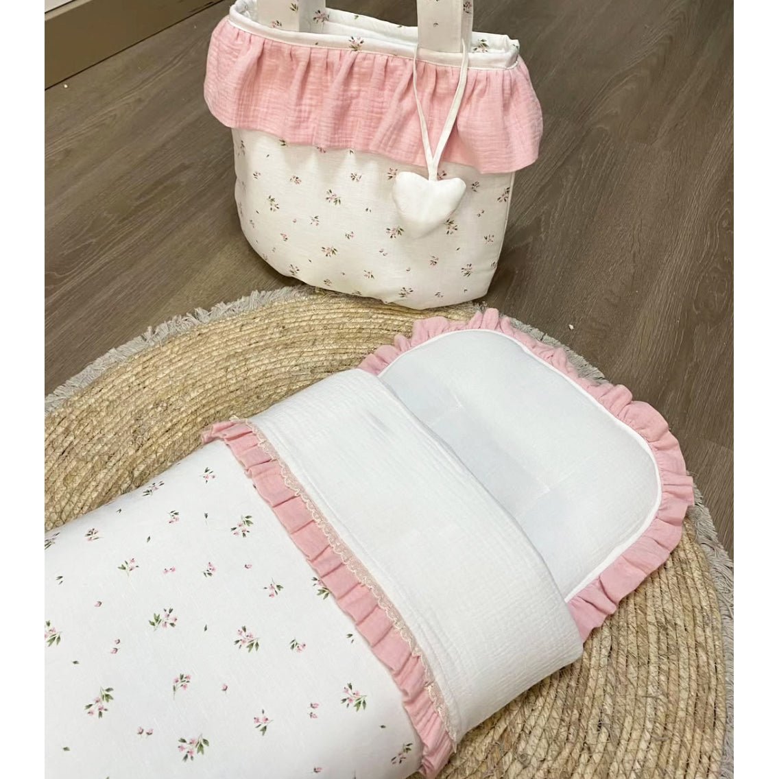 Saco Capazo Flores Lino Bebiti nanetes - Nanetes