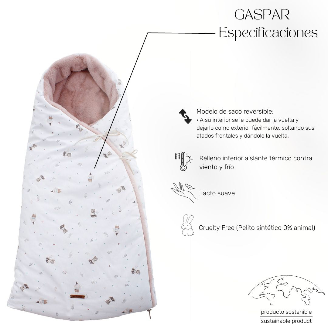 Saco Nana Capazo cruzado Gaspar Polar Uzturre - Nanetes