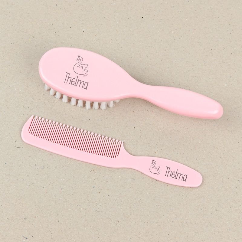 Cepillo y peine personalizados Bebe Cisne - Nanetes