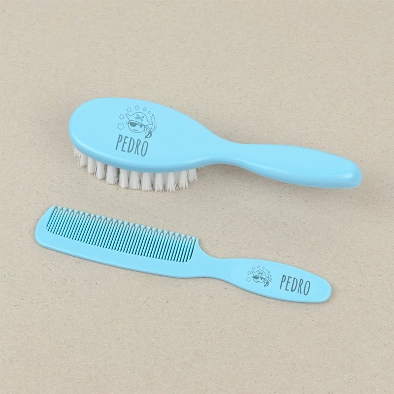 Cepillo y peine personalizados Bebe Pirata - Nanetes