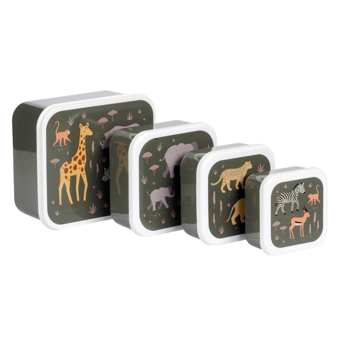 Set x4 fiambreras infantiles Savanna - Nanetes