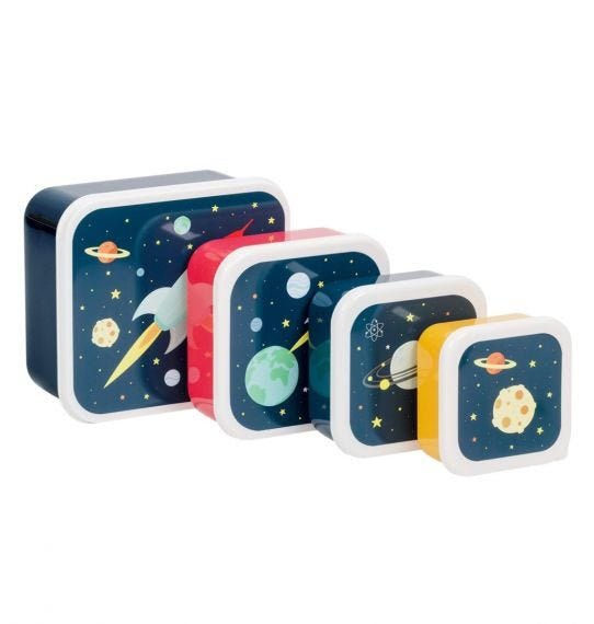 Set x4 fiambreras infantiles Space - Nanetes