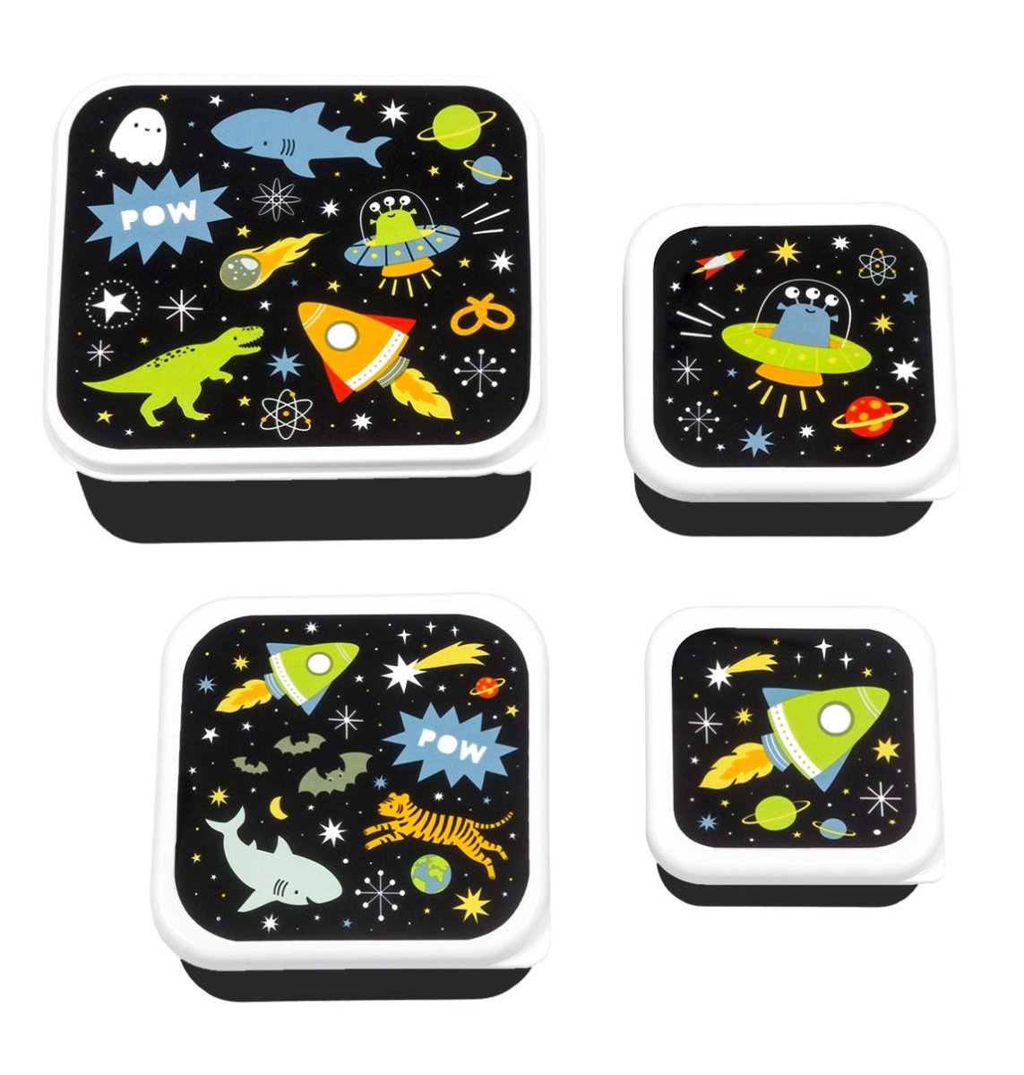 Set x4 fiambreras infantiles Space Set - Nanetes