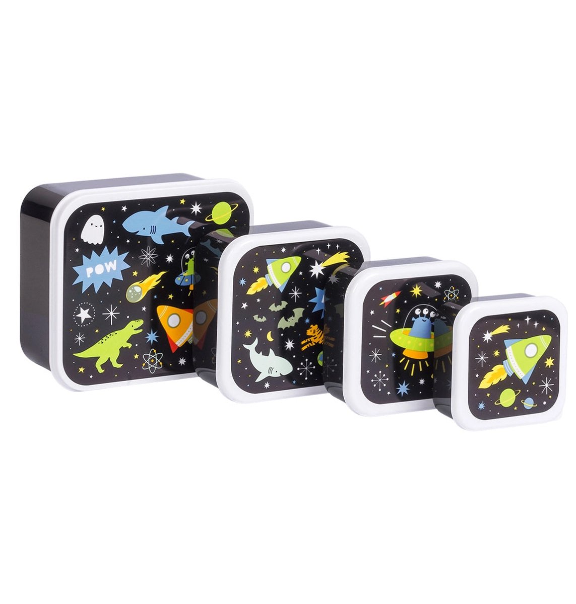 Set x4 fiambreras infantiles Space Set - Nanetes