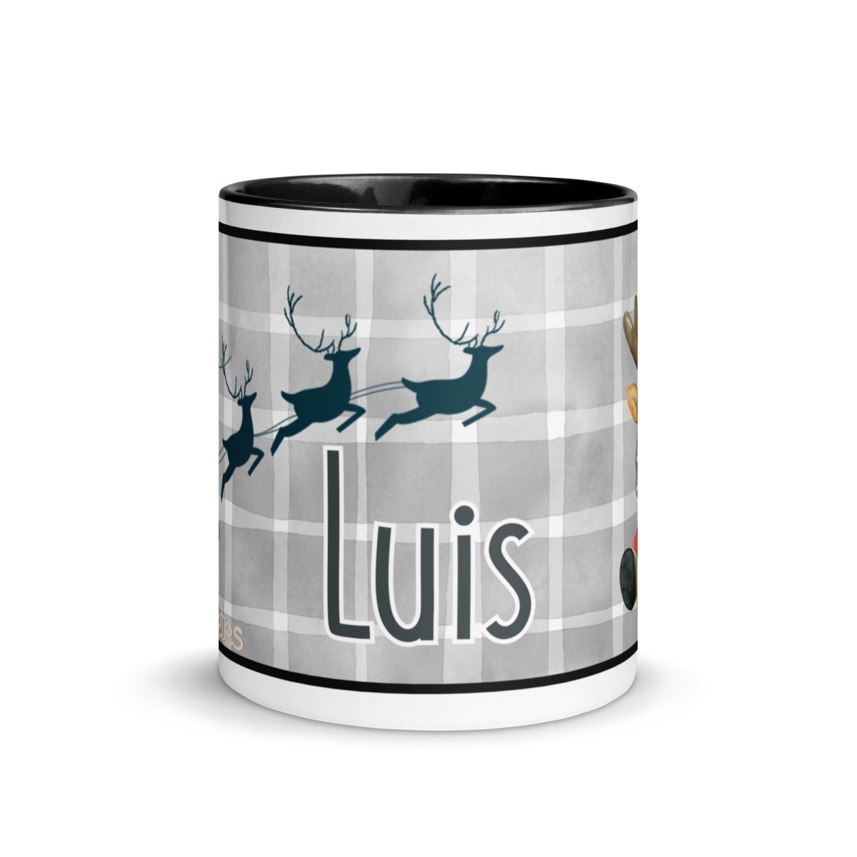 Taza Navidad Personalizada Reno Papa Noel Nanetes - Nanetes