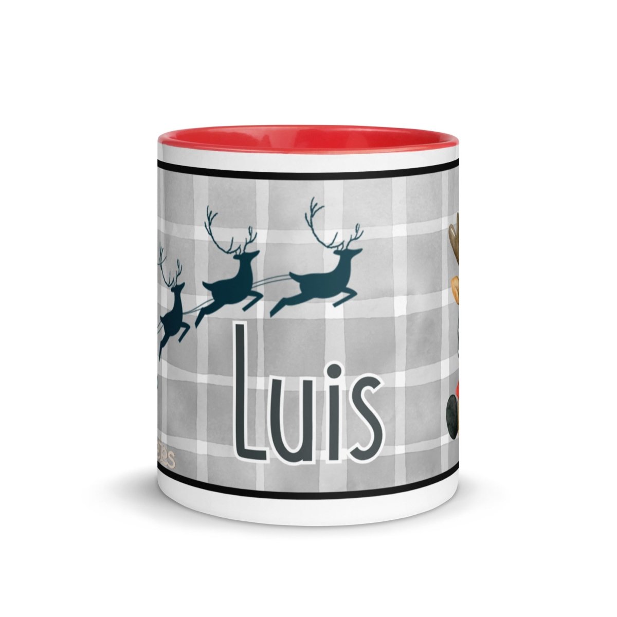 Taza Navidad Personalizada Reno Papa Noel Nanetes - Nanetes